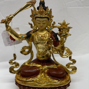 Handmade Tibetan high quality Manjushri Buddha Statue/ Meditation
