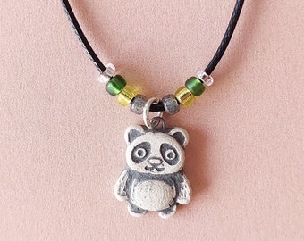 Keramik Panda Halskette - Bär Anhänger aus Ton