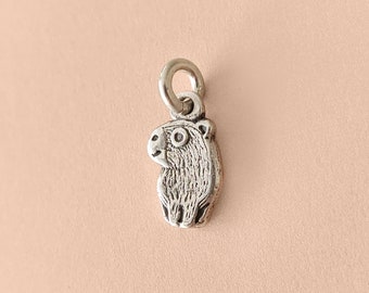 Handmade Sterling Silver Capybara Pendant - 925 Capybara Charm