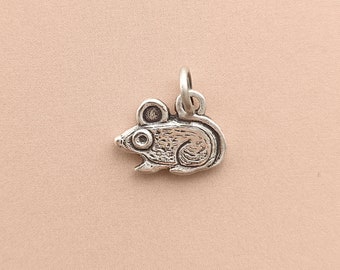 Sterling Silber Maus Anhänger - 925 Silber Ratte Charme
