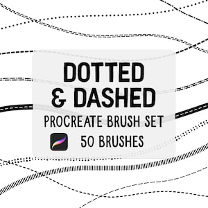 Gepunktetes & gestricheltes Procreate Pinselset