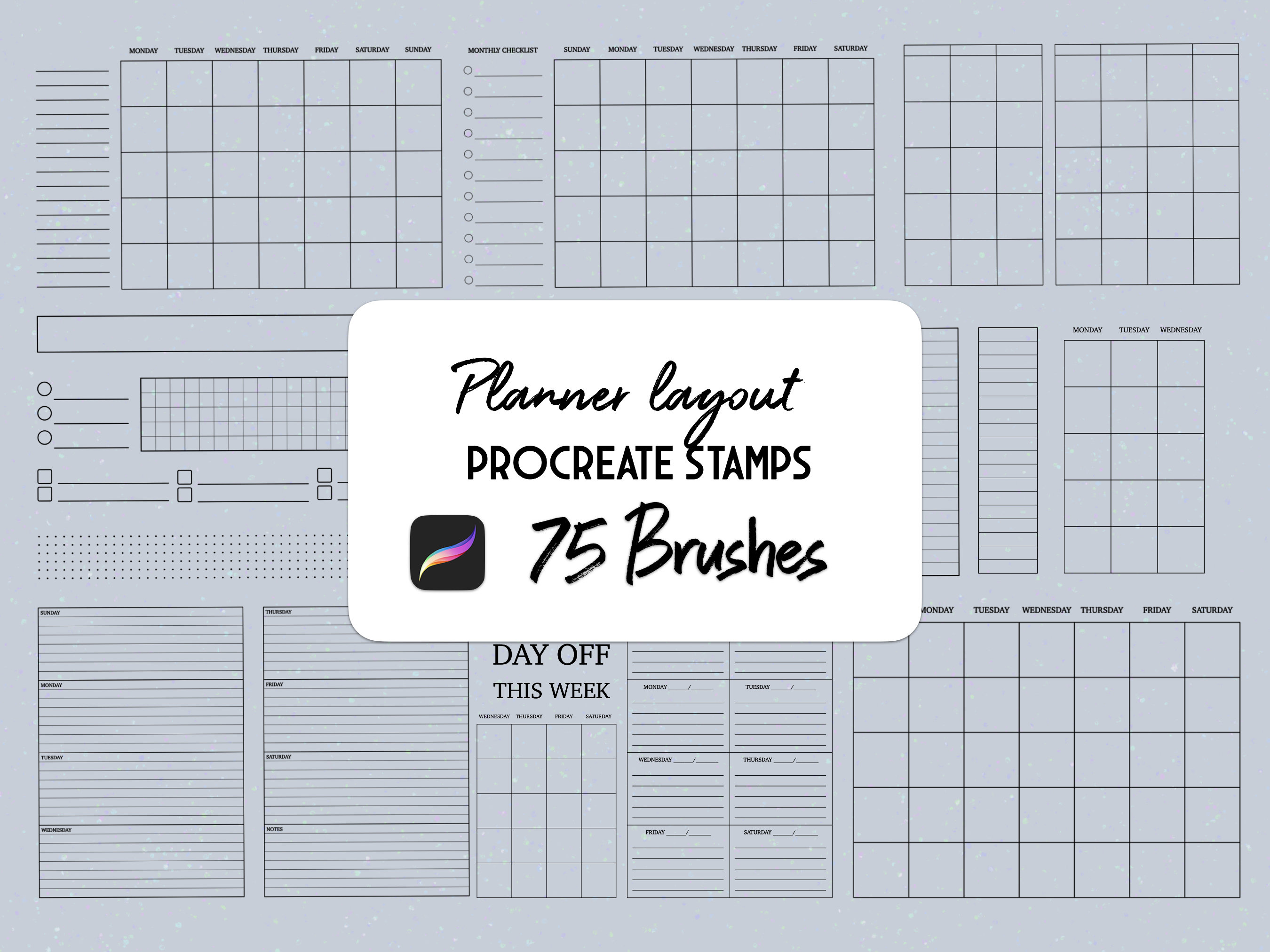 Planner Stamps, Calencar Stamp, Wood Stamp, Japanese Stamps