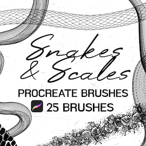 Snake Scale Print Pattern Procreate brush Set