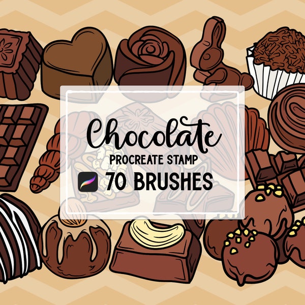 Chocolate Procreate Stamp brush Set