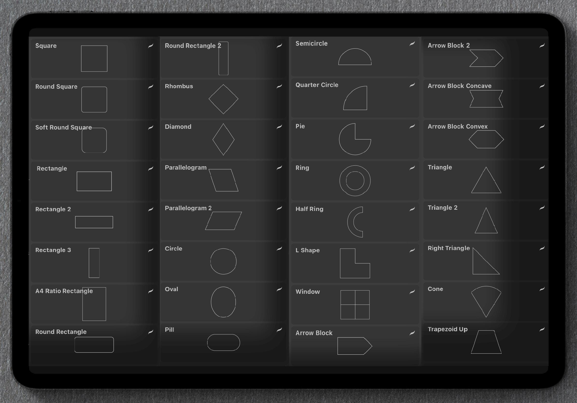 100 Basic Shape Procreate Stamp Brush Set - Etsy