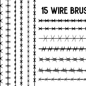 Barbed Wire & Fence Procreate Brush Set - Etsy