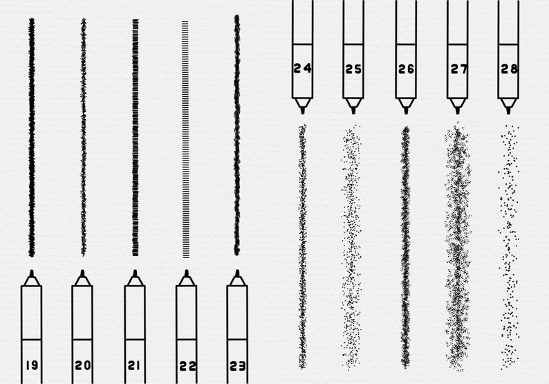 Fine Liner Procreate Brush Set - Fineliners, Stipple Brushes, Pen ...