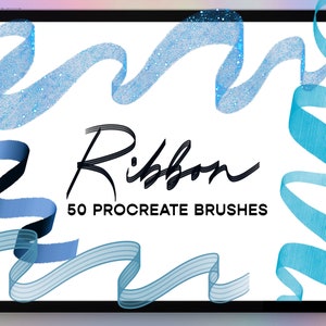 Conjunto de pincéis Ribbon Procreate, Caligrafia, carta