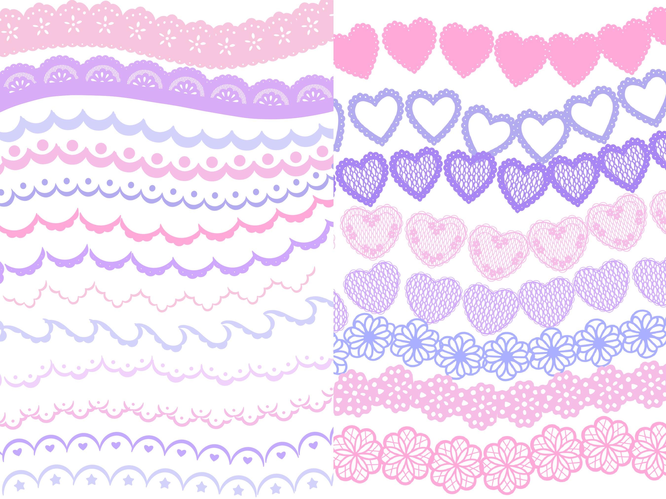 Lace Border Procreate Brush Set - Etsy