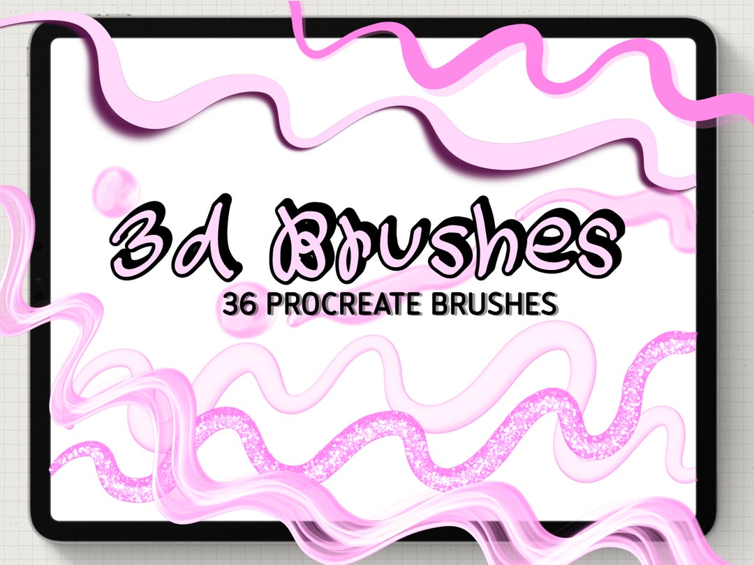 3d Lettering Procreate Brush Set - Etsy