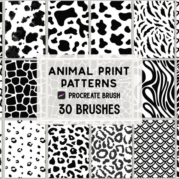 Animal Print Pattern Procreate brush Set