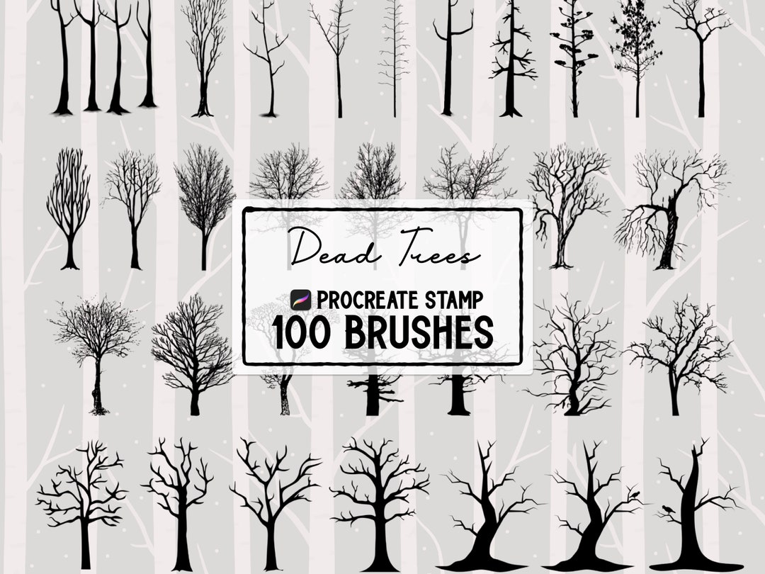 Dead Trees & Leafless Trees Procreate Stamp Brush Set - Etsy