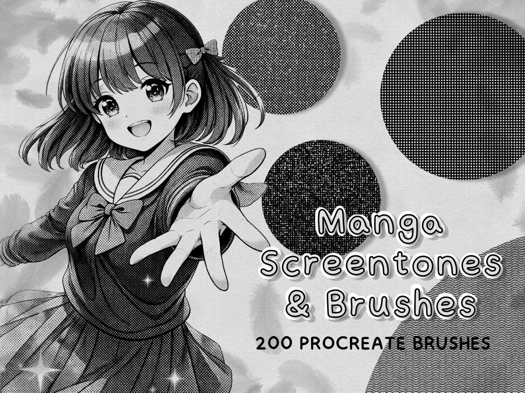 【25,000円相当】漫画セット　スクリーントーン×35　ペン先　インク　他 マンガProcreateブラシセット、ハーフトーン、スクリーントーン