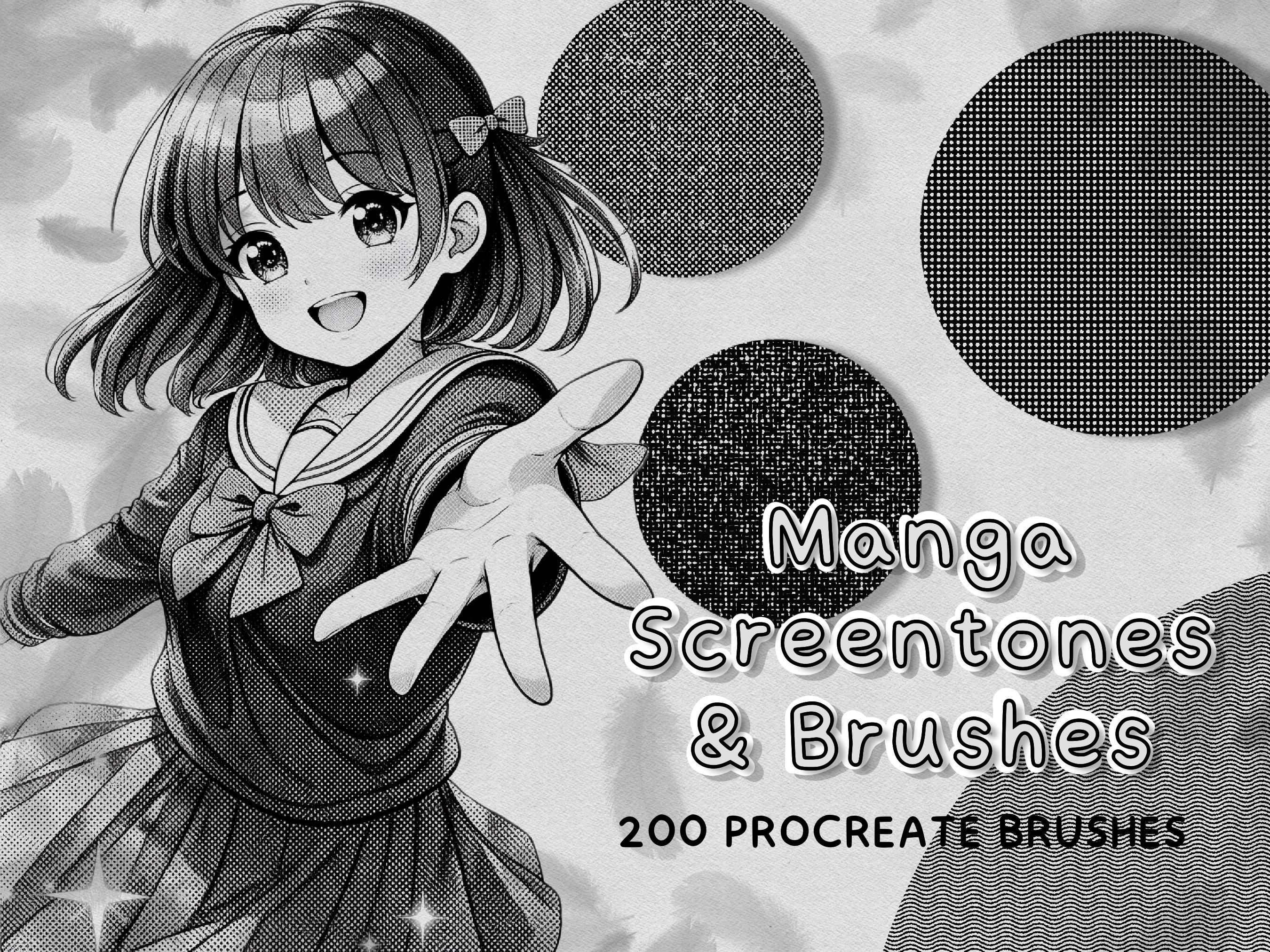 【25,000円相当】漫画セット　スクリーントーン×35　ペン先　インク　他 マンガProcreateブラシセット、ハーフトーン、スクリーントーン