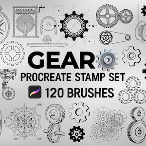 Gear Procreate brush Set