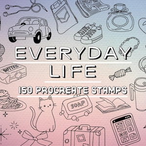 Everyday Life Daily Procreate Stamp brush Set