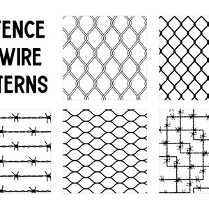 Barbed Wire & Fence Procreate Brush Set - Etsy