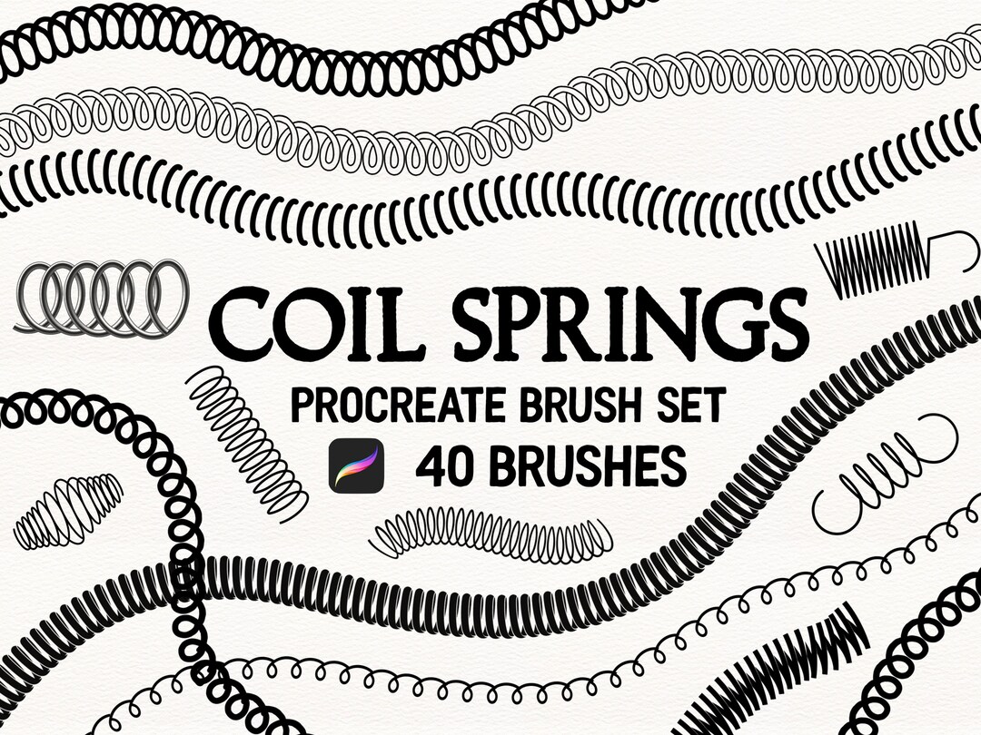 Coil Springs Procreate Brush Set Etsy