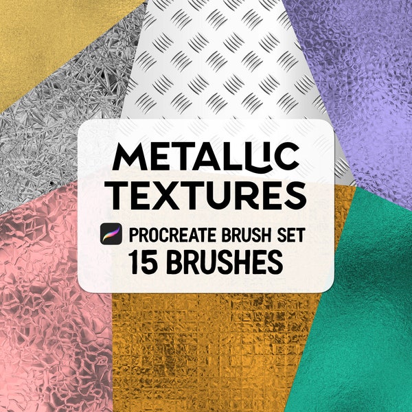 Metallic Texture Procreate brush Set