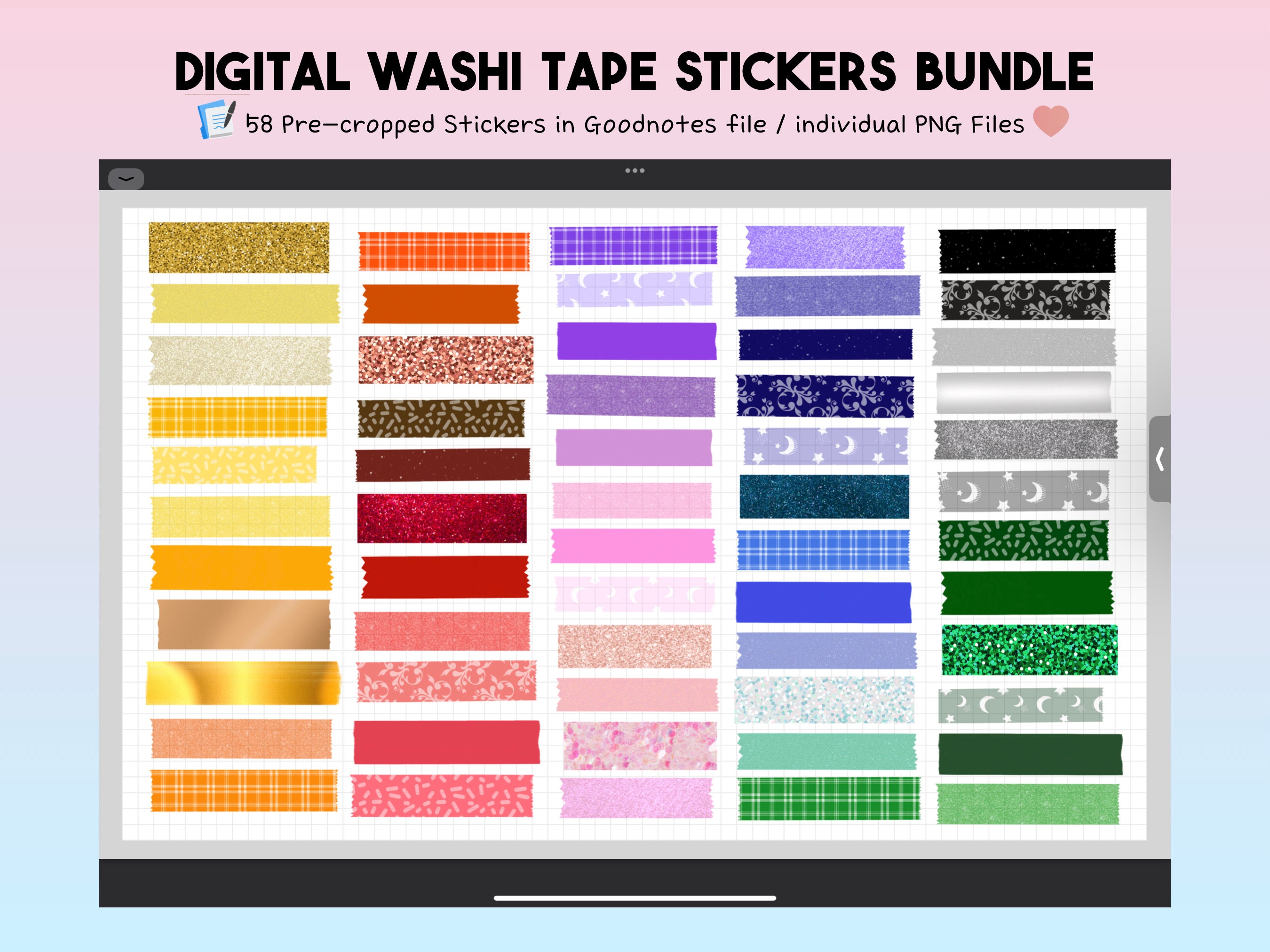 Pink Washi Tape Digital Stickers Pre-cropped Digital Stickers Download Pink  Cute Digital Washi Tape Stickers Digital Planner Stickers -  Israel