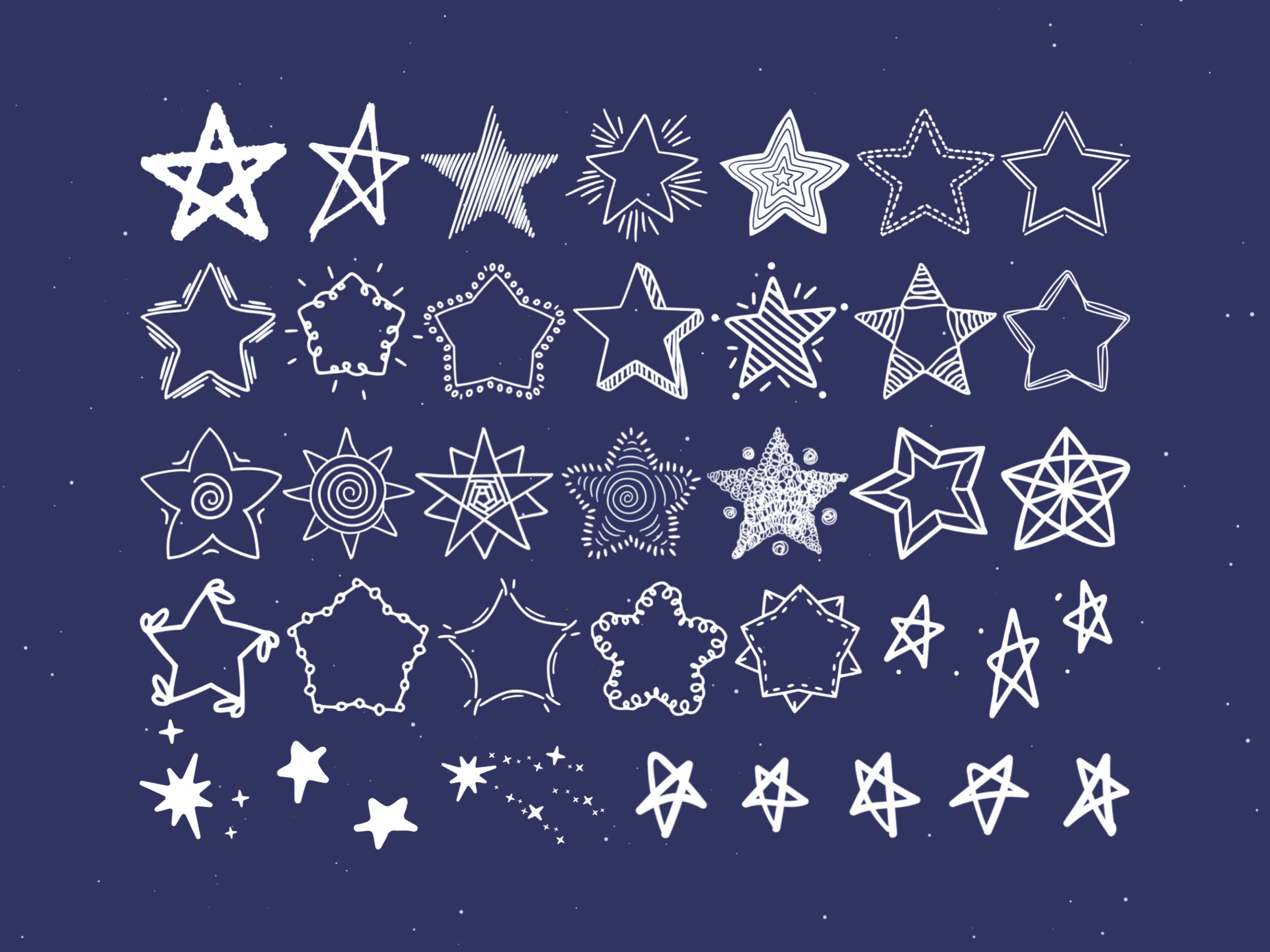 Stars & Sparkles Procreate Stamp Brush Set - Etsy
