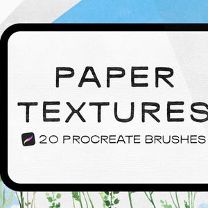 Papier Textur Muster Procreate Pinsel Set - Planer, Aquarell, Monochrom, Scrapbook, Journal Paper
