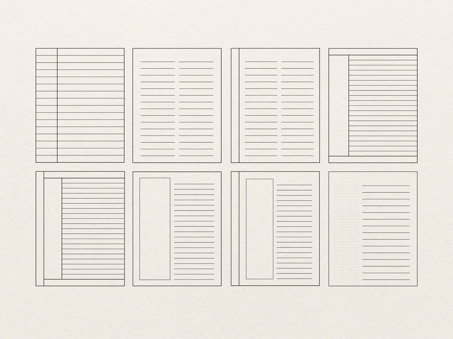 Procreate Notes Template US Letter Ratio Note Templates Procreate Stamp Brush Set - Etsy