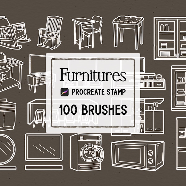 Furniture Procreate Stamp brush Set