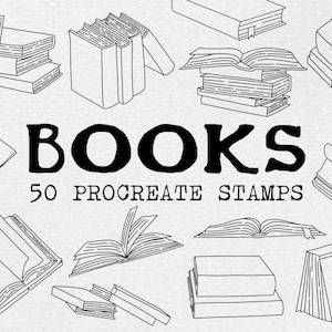 Books Procreate Stamp brush Set