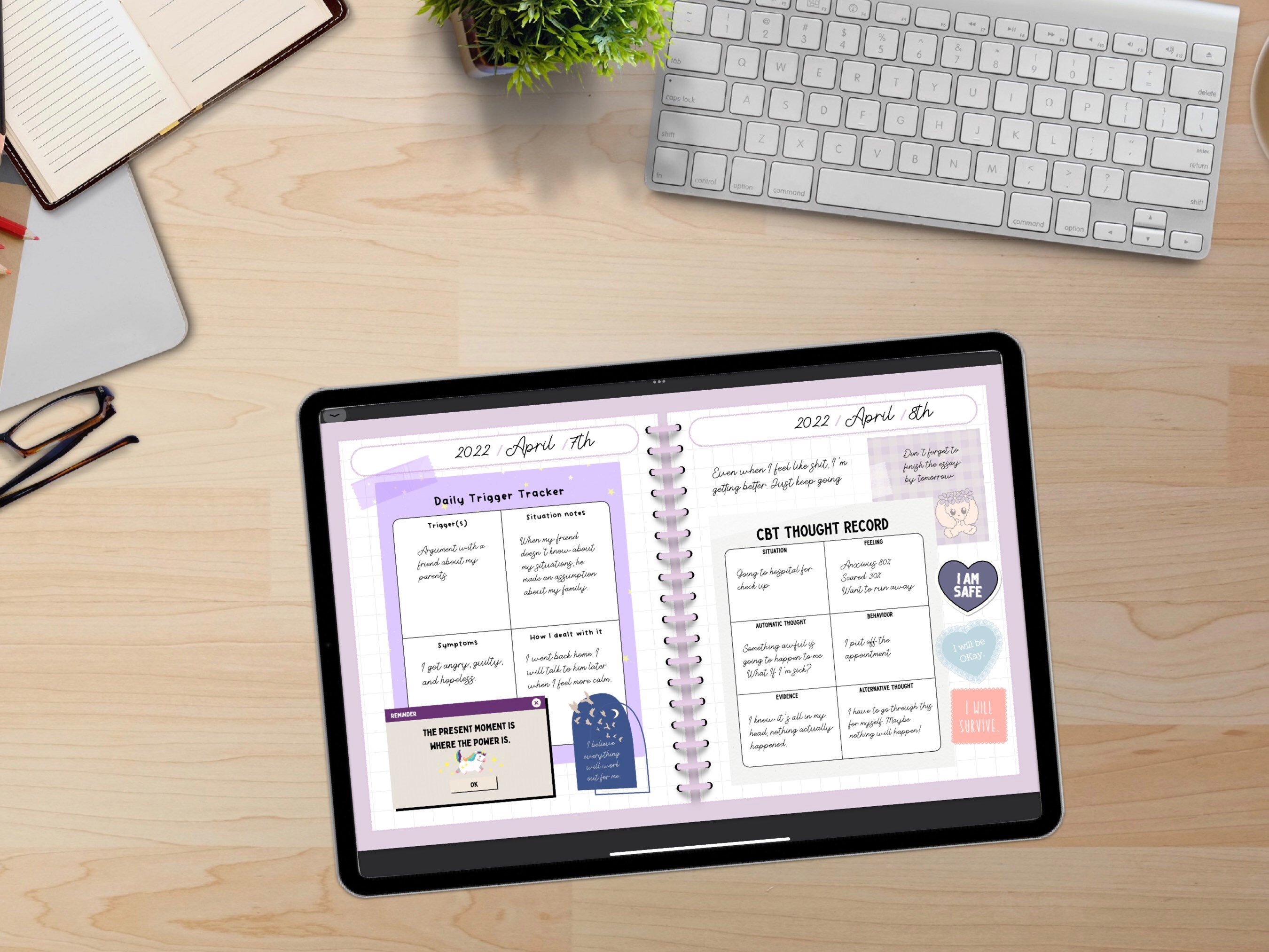 Digital Minimalist Brain Dump Templates Pastel Sets - Etsy