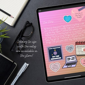 Gradient Digital Notes Template - Printable, A4, US Letter, Goodnotes ...