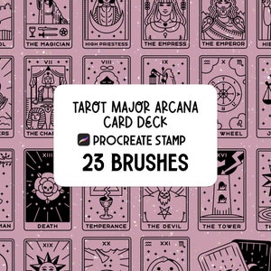 100 Tarot Card Brush Stamps Procreate Tarot Card Brush Stamps