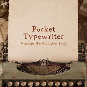 Handwritten Pocket Typewriter Font: Vintage Calligraphy (OTF, TTF)