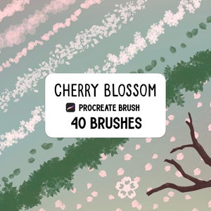 Set di fiori di ciliegio Set di pennelli per timbri Procreate