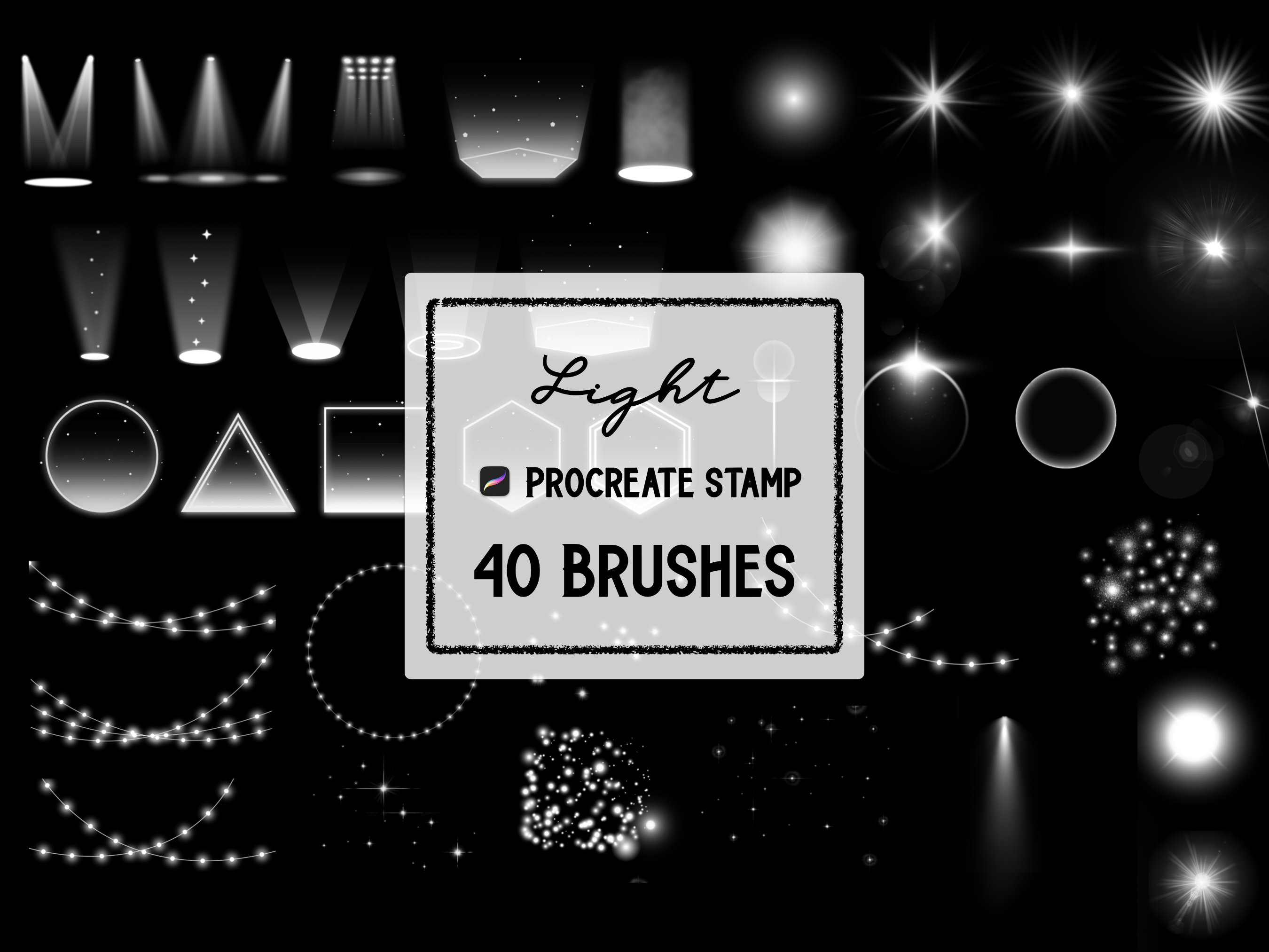 Light Procreate Brush Set - Etsy