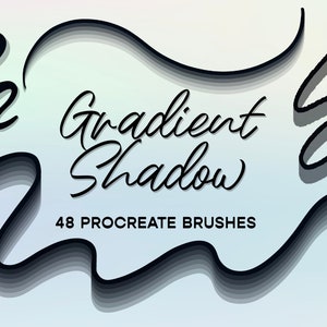 Ensemble de pinceaux Procreate dégradé d'ombres, calligraphie, lettre
