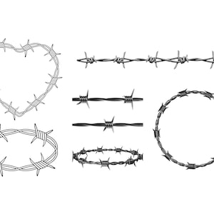 Barbed Wire & Fence Procreate Brush Set - Etsy