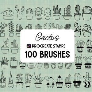 Kaktus Topf Procreate Stempel Pinsel Set