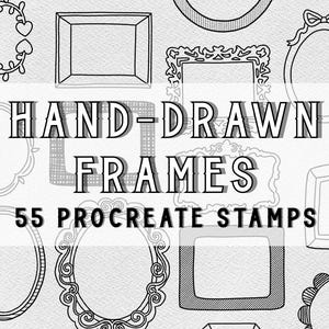 55 Handgezeichnete Rahmen für Procreate