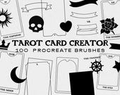 Tarot Major Arcana Card Deck Creator Procreate Stamp brush Set