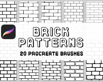 Brick Pattern Procreate brush Set