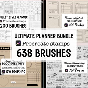 Ultimate Planner DIY Bundle Procreate Stamp brush Set