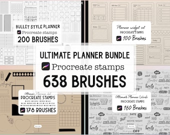 Ultimate Planner DIY Bundle Procreate Stamp brush Set