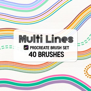 Multi Lines Procreate brush Set
