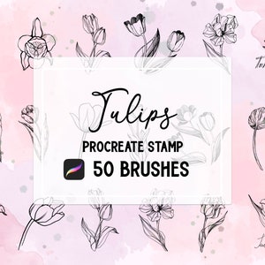 Tulpen Procreate Stempelpinsel Set