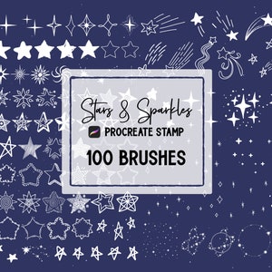 Stars & Sparkles Procreate Stamp brush Set