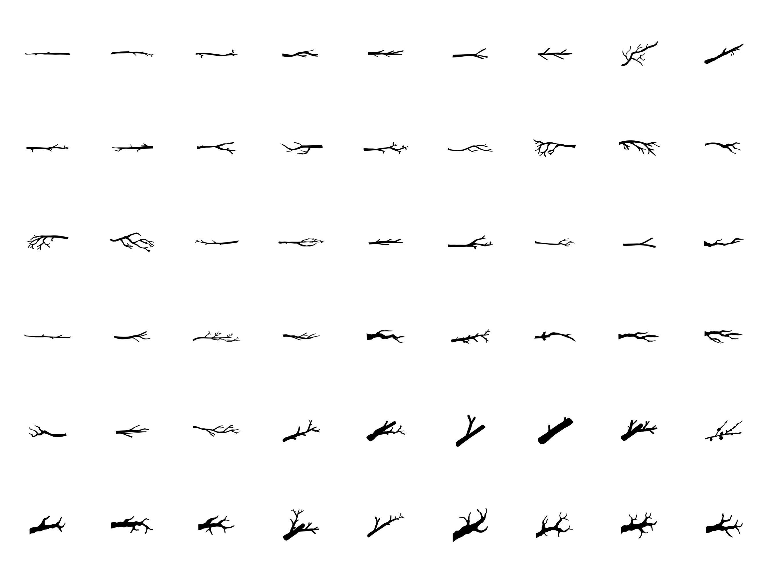 Tree Branches Procreate Stamp Brush Set - Etsy