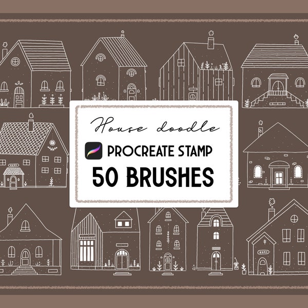 House Doodles Procreate Stamp brush Set