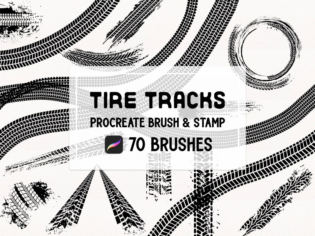 Tire Tracks Procreate Brush Set Cars, Truck, Tires Etsy