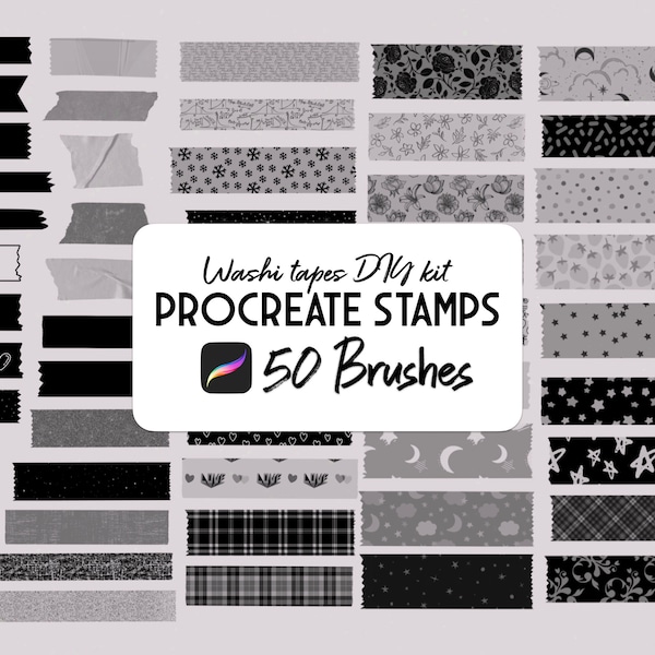 Digitales Washi Tape DIY Procreate Pinselset